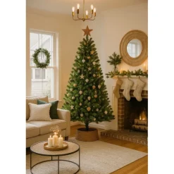 Albero di Natale Charlton Verde h230 Ø135cm PVC