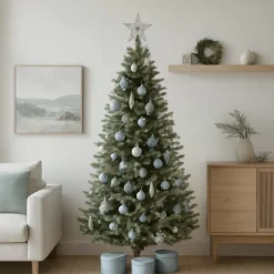 Albero di Natale Clive Slim Verde h215 Ø114cm PE+PVC