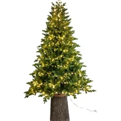 Albero di Natale Illuminato Darcy con Tronco 1450LED h240Ø145cm PE+PVC