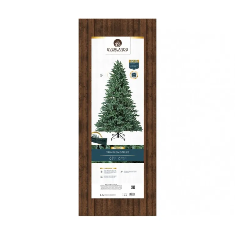 Albero di Natale Trondheim Verde/Blue h210Ø140cm PE+PVC