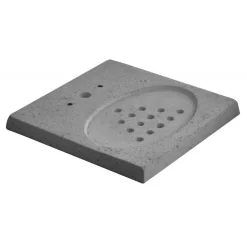 Base in Cemento Grigio Perforata con Griglia di Scarico per Fontane Ground Aquapoint