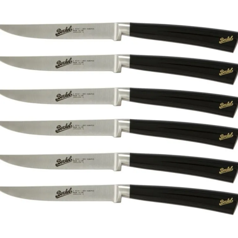 Berkel Elegance Set 6 coltelli da bistecca in acciaio Nero