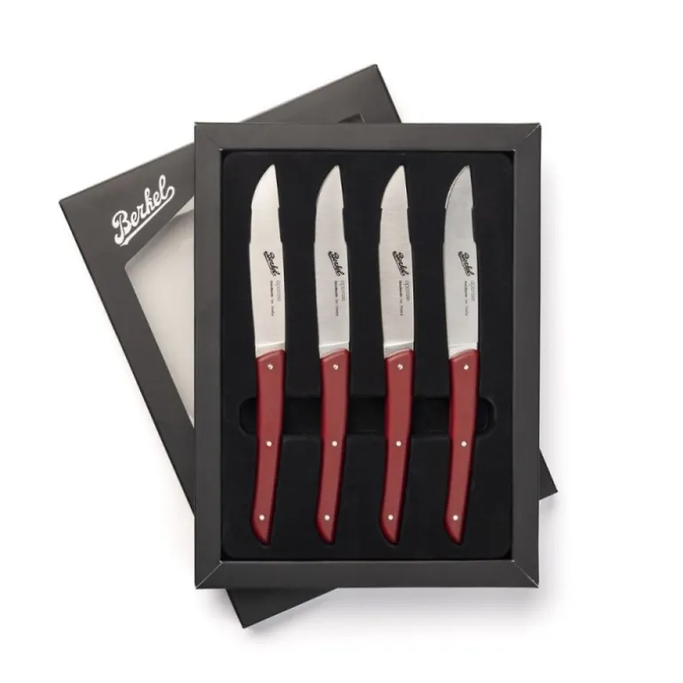 Berkel Set 4 Coltelli da Bistecca Colore Rosso