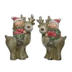 Bimbi con renne piccoli dim 5x11 cm Pezzo Singolo