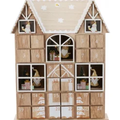 Calendario Avvento Luminoso in Legno 37 cm