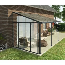 Canopia 3 m Parete laterale Pergola Grigio