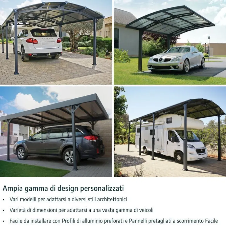 Canopia Arcadia Carport in Alluminio 3.6 X 4.4 m