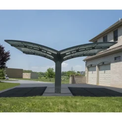 Canopia Arizona Wave Carport Doppio in Alluminio 6 X 5 m