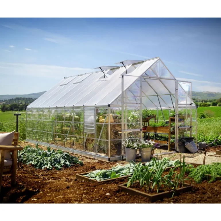 Canopia Balance Ibrida Serra Da Giardino in Policarbonato 604X304X257 cm Argento