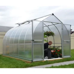 Canopia Bella Doppio Strato Serra Da Giardino in Policarbonato 367X244X219 cm Argento