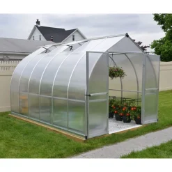 Canopia Bella Doppio Strato Serra Da Giardino in Policarbonato 367X244X219 cm Argento