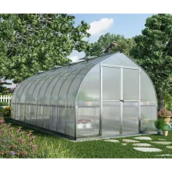 Canopia Bella Doppio Strato Serra Da Giardino in Policarbonato 613X244X219 cm Argento