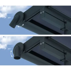 Canopia Capri Pergola Addossata in Alluminio 3X4.3 m Grigio