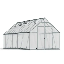 Canopia Essence Doppio Strato Serra Da Giardino in Policarbonato 607X244X229 cm Argento