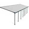 Canopia Feria Pergola Addossata in Alluminio 3X12.2 m Grigio
