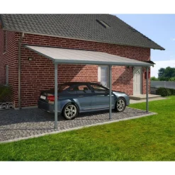 Canopia Feria Pergola Addossata in Alluminio 3X4.3 m Grigio