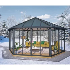 Canopia Garda Gazebo Chiuso in Alluminio 5.2X6 m