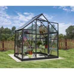 Canopia Harmony Trasparente Serra Da Giardino in Policarbonato 126X185X208 cm Grigio