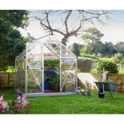 Canopia Harmony Trasparente Serra Da Giardino in Policarbonato 186X185X208 cm Argento