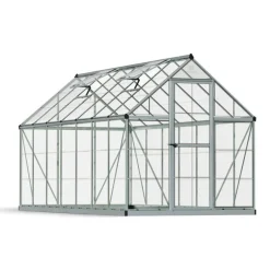 Canopia Harmony Trasparente Serra Da Giardino in Policarbonato 426X185X208 cm Argento