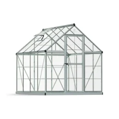 Canopia Harmony Trasparente Serra Da Giardino in Policarbonato 247X185X208 cm Argento