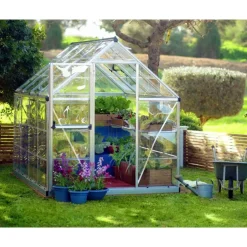 Canopia Harmony Trasparente Serra Da Giardino in Policarbonato 247X185X208 cm Argento