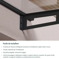 Canopia Herald Pensilina Da Esterno 447X140 cm Trasparente