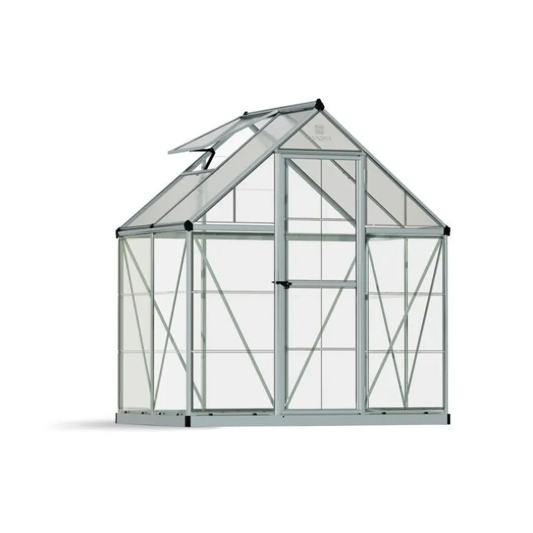 Canopia Hybrid Serra Da Giardino in Policarbonato 126X185X208 cm Argento