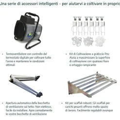 Canopia Hybrid Serra Da Giardino in Policarbonato 185X185X208 cm Grigio