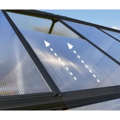 Canopia Hybrid Serra Da Giardino in Policarbonato 247X185X208 cm Grigio