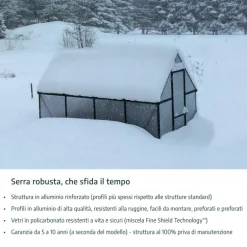 Canopia Hybrid Serra Da Giardino in Policarbonato 247X185X208 cm Grigio