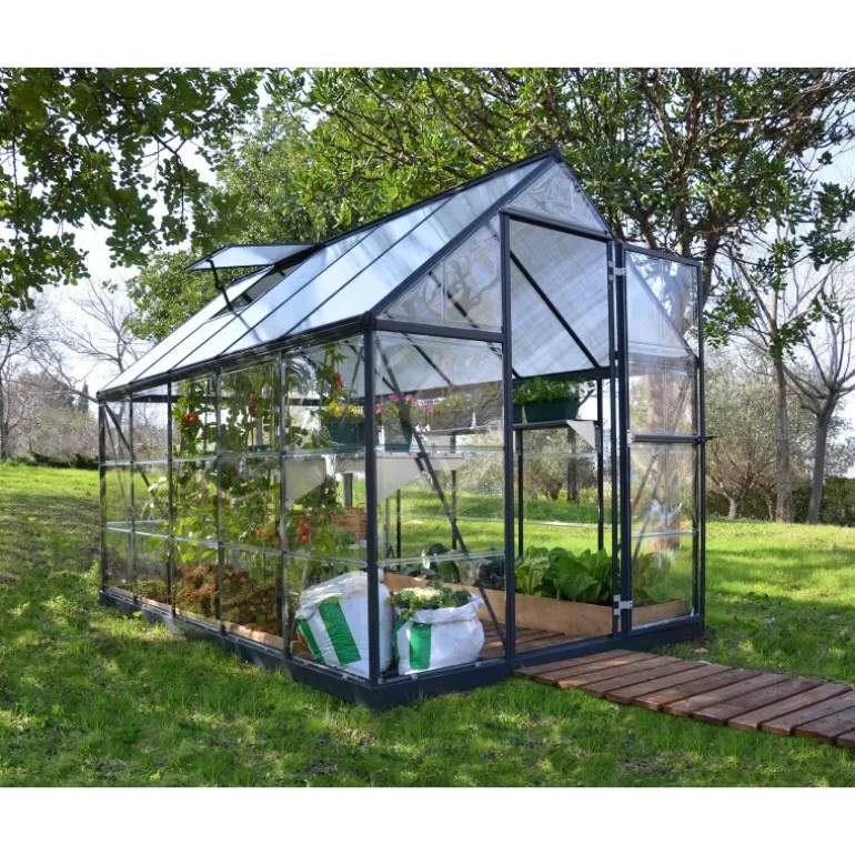 Canopia Hybrid Serra Da Giardino in Policarbonato 306X185X208 cm Grigio