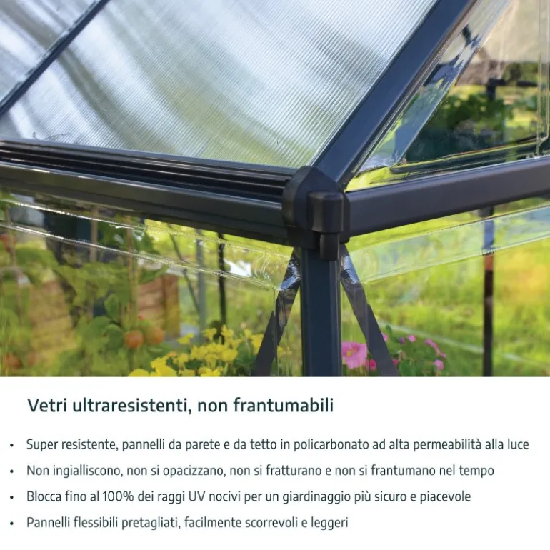 Canopia Hybrid Serra Da Giardino in Policarbonato 306X185X208 cm Grigio