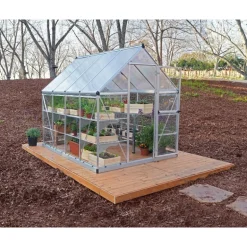 Canopia Hybrid Serra Da Giardino in Policarbonato 247X185X208 cm Argento