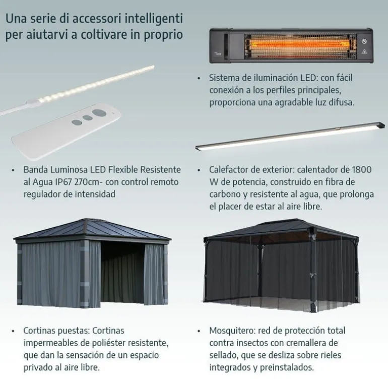 Canopia Milano Gazebo in Alluminio 3X3 m