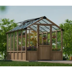 Canopia NATURA Doppio Strato Serra Da Giardino in Policarbonato 360X237.5X261 cm - Legno di cedro