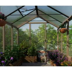 Canopia NATURA Doppio Strato Serra Da Giardino in Policarbonato 641X237.5X261 cm - Legno di cedro