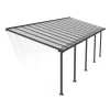 Canopia Olympia Pergola Addossata in Alluminio 3X8.6 m Grigio
