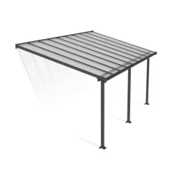 Canopia Olympia Pergola Addossata in Alluminio 3X5.5 m Grigio