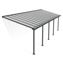 Canopia Olympia Pergola Addossata in Alluminio 3X9.8 m Grigio