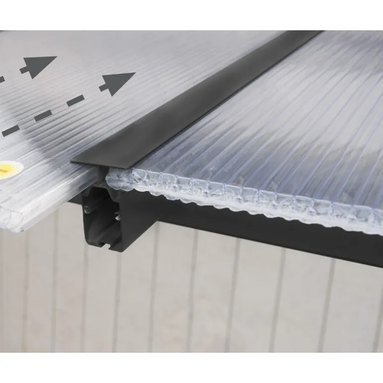 Canopia Olympia Pergola Addossata in Alluminio 3X9.8 m Grigio