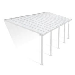 Canopia Olympia Pergola Addossata in Alluminio 3X8.6 m Bianco