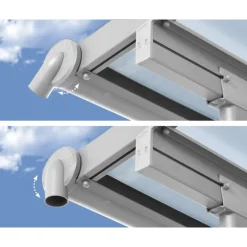 Canopia Olympia Pergola Addossata in Alluminio 3X8.6 m Bianco