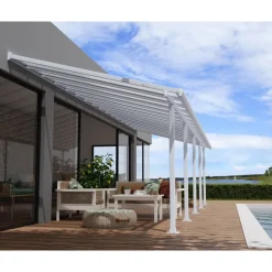 Canopia Olympia Pergola Addossata in Alluminio 3X9.8 m Bianco