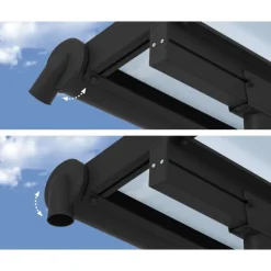 Canopia Olympia Pergola Addossata in Alluminio 3X3 m Grigio