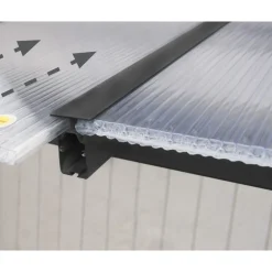 Canopia Olympia Pergola Addossata in Alluminio 3X7.4 m Grigio