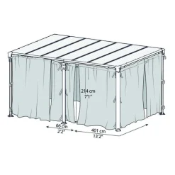 Canopia Rete Antizanzare Per Gazebo Milano & Martinique 4.7X2.2 m