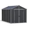 Canopia Rubicon Casetta Da Giardino in Policarbonato Ultra Resistente 377X237X235 cm Grigio Scuro