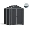 Canopia Rubicon Casetta Da Giardino in Policarbonato Ultra Resistente 154X185X217 cm Grigio Scuro