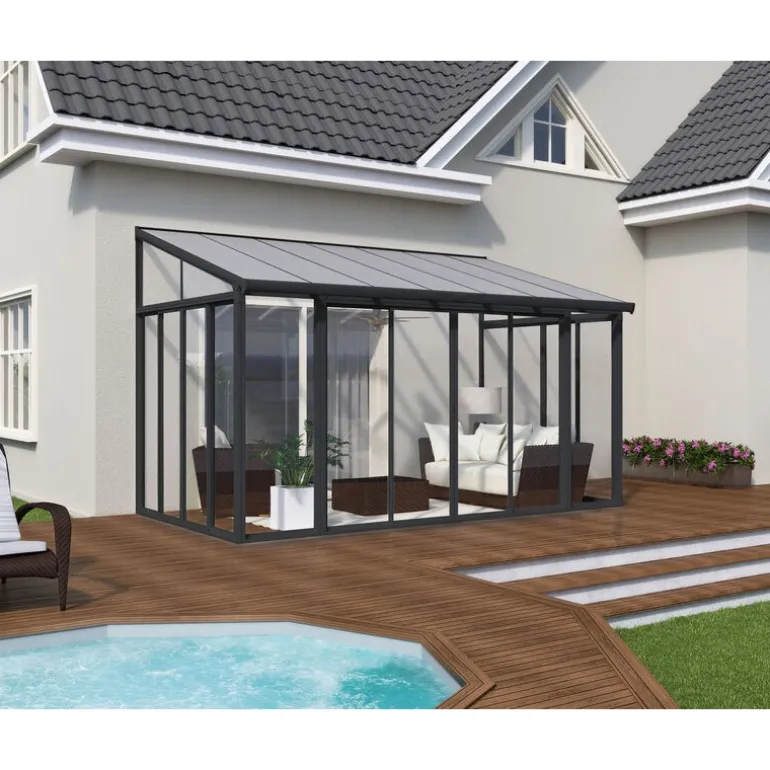 Canopia San Remo Pergola Chiusa in Alluminio 3X4.4 m Grigio